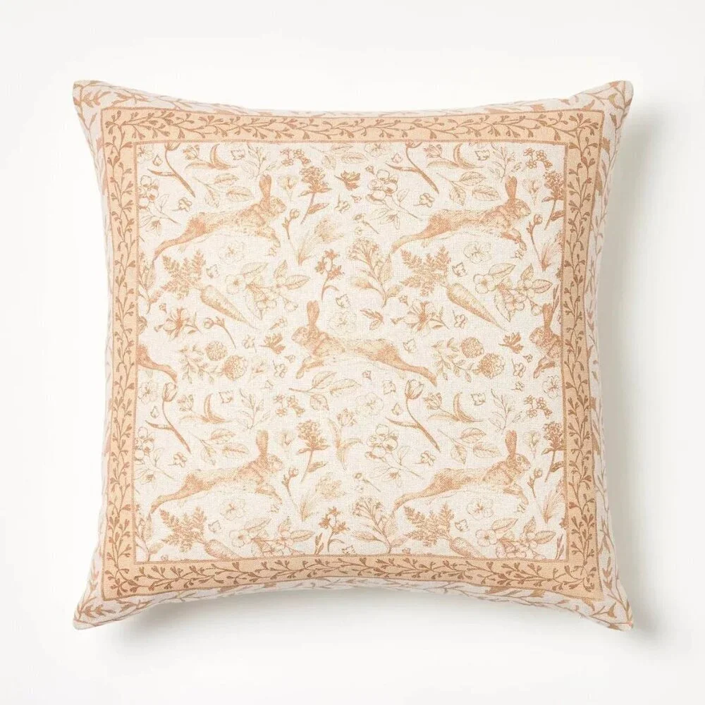 Printed Easter Toile Square Throw Pillow – Threshold Studio McGee Target 2025‎